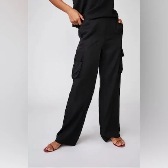 Stateside Pants Jumpsuits Stateside Viscose Black Satin